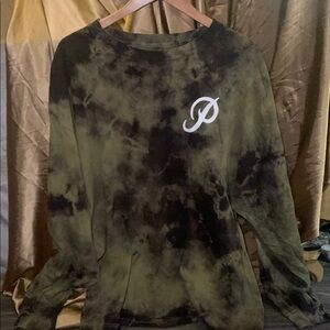 Primitive Black and Green Tie-Dye Sweater